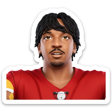 stylish boy in red shirt sticker