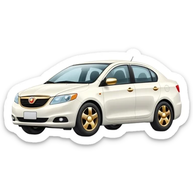 Avis rental car with gold rims  sticker