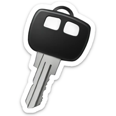 Black car key  sticker