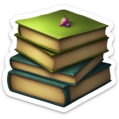 pile of spell books sticker