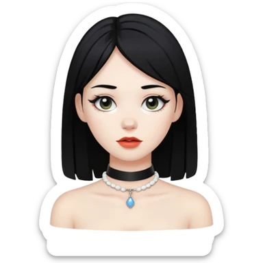 only goth black white choker , remove background  sticker