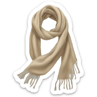 beige scarf sticker