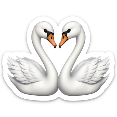2 swans in love sticker