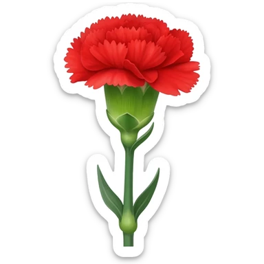 red carnation in the style of discord emojis sticker