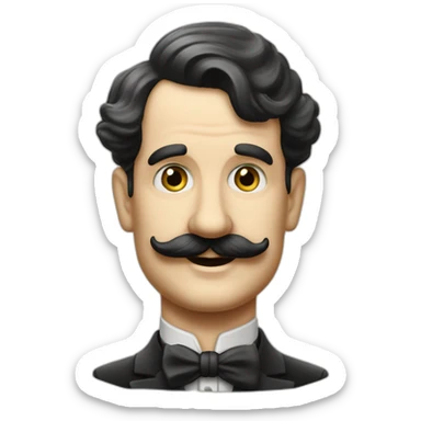 Dictateur des années 1940 en Allemagne avec Only Charlie Chaplin's moustache sticker