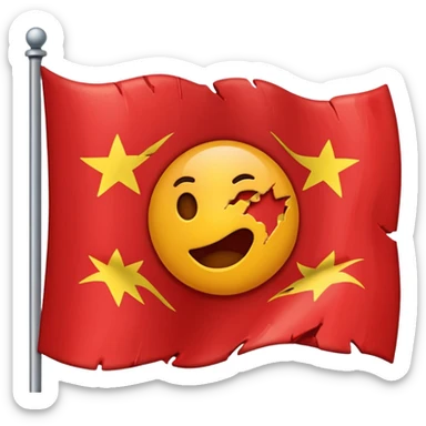 Make a flag aggressive sticker