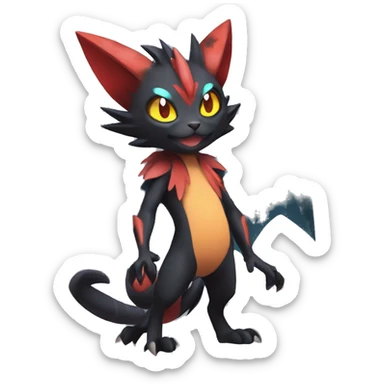 Noivern-Litten-Torracat-Zorua full body sticker