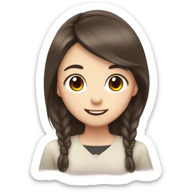 anime girl wink brunnete  sticker