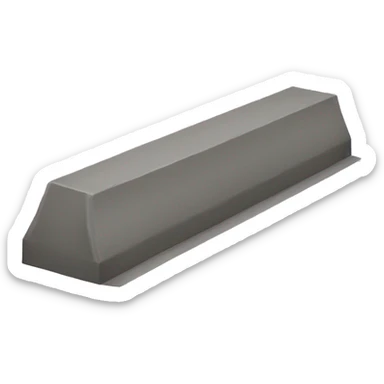 Long cement parking curb sticker