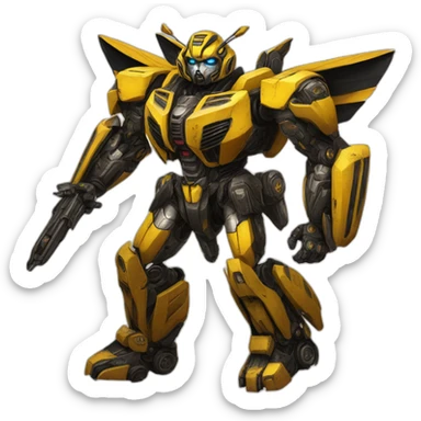 bumblebee transformers fullbody sticker