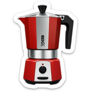 Moka pot fully red sticker