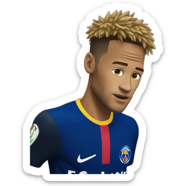 Neymar jr qui joue a l ordinateur sticker