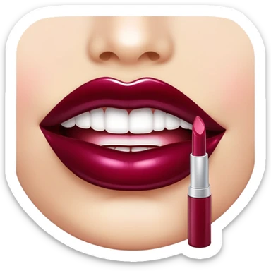 Lip gloss burgundy sticker