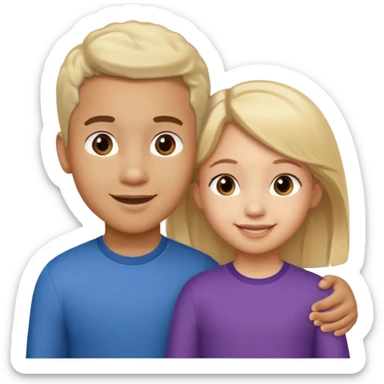 YOUNG CHILDREN: FIVE-YEAR-OLD BIRACIAL BOY WITH LIGHT HAIR AND LIGHT SKIN, THREE-YEAR-OLD BIRACIAL GIRL WITH LIGHT HAIR AND LIGHT SKIN sticker