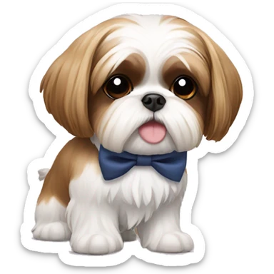 Shih tzu with a bow sticker