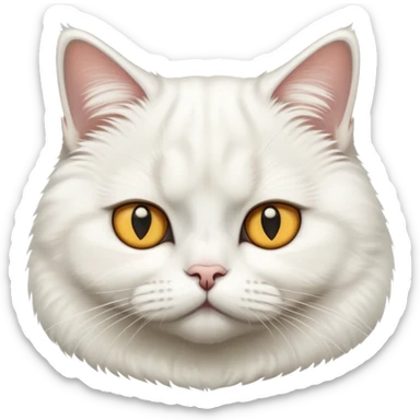 white british cat sticker