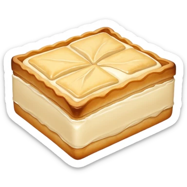 rectangular fried pastry with maple frosting sticker