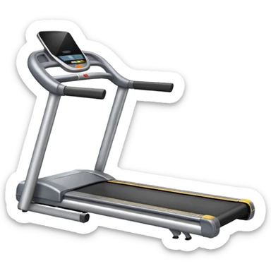empty treadmill without anyone standing on it sticker