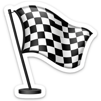 finish line with checkered flag sticker