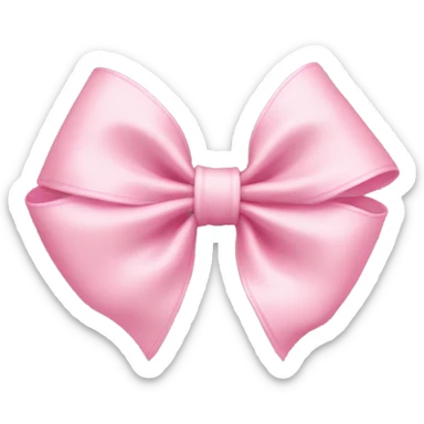 baby pink bow sticker