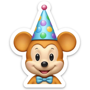 Ginger Mickey Mouse  happy birthday sticker