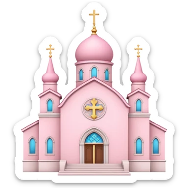 Pink church of love sticker