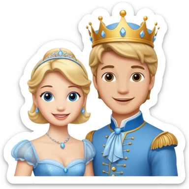 Cinderella and the Prince sticker