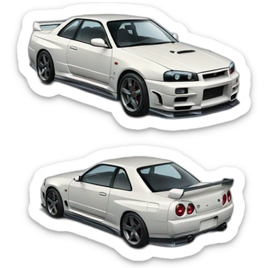 NISSAN SKYLINE R34 sedan sticker