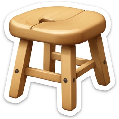 Seiza Stool, which is a wooden stool with one leg used to sit in a knee tucked position.  sticker