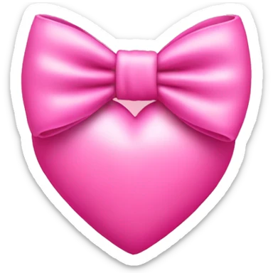 bow pink heart  sticker