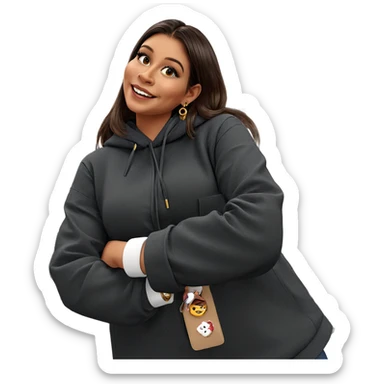 smiling girls in stylish outfits sticker