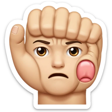 Crying fist emoji sticker