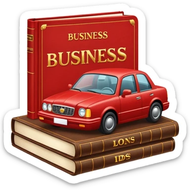 a book with a title " business intro " and a car illustration sticker