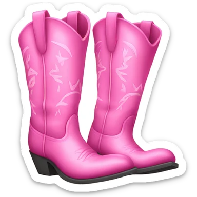 Pink cowboy boots  sticker