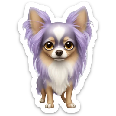 Lilac long-haired chihuahua sticker