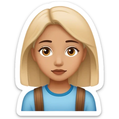 Girl waiting for friend sticker