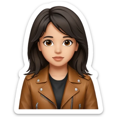 camila cabello wear leather jacket sticker