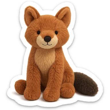 dhole jellycat stuffed plush sticker