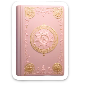 Pale pink spell book sticker