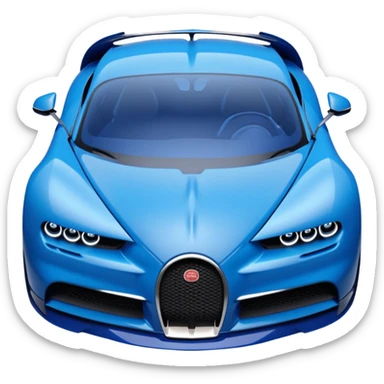 blue bugatti chiron sticker