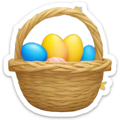 easter basket with eu flag eggs sticker