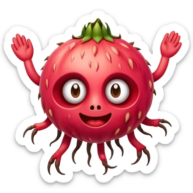 Palo al agregado con un bate de maderera en la mano con ojos y boca sticker