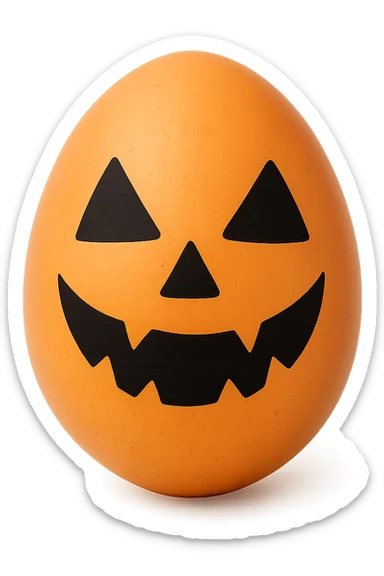 Halloween egg, remove background sticker