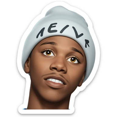 boy with hat portrait meme sticker