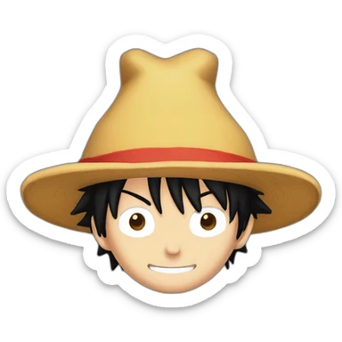 luffy hat sticker