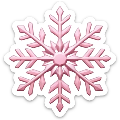 pastel pink snowflake  sticker