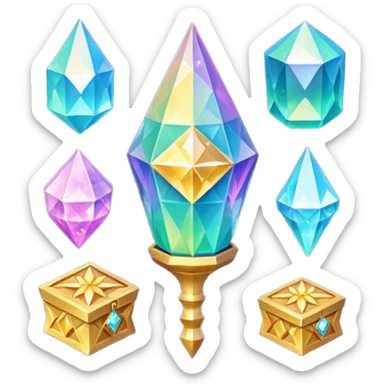 fantasy magic inventory emoji low poly  sticker