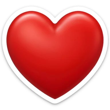 Un corazón grande rojo con la letra J en mayúscula sticker