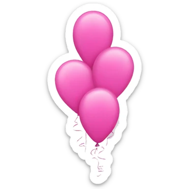 Pink balloons sticker