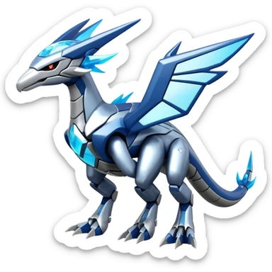 Futuristic Helioptile-Kyurem-Dialga-Latios-Miraidon-Pokémon, full body sticker